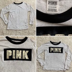 HTF/RARE SUEDE AND ✨BLING VS PINK SHIRT